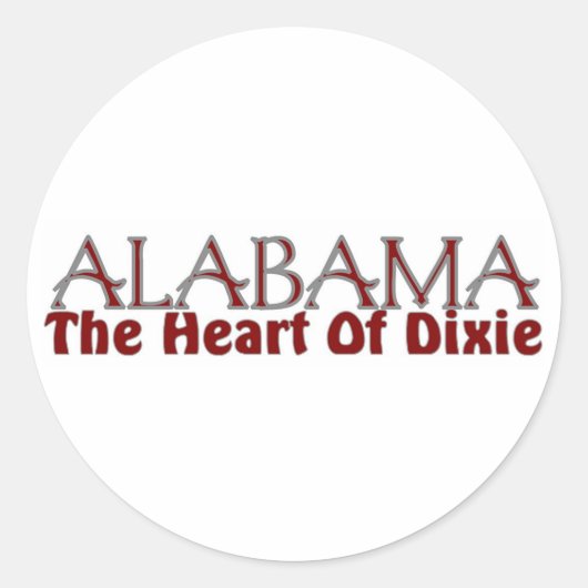 Alabama hart van Dixie stickers (Voorkant)
