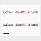 Alabama hart van Dixie stickers (Vel)
