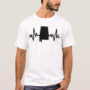 Alabama hartslag ontwerp unisex t-shirt