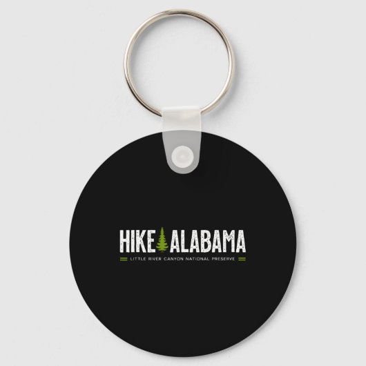 Alabama Hike Little River Canyon Tree Retro Graphi Sleutelhanger (Voorkant)