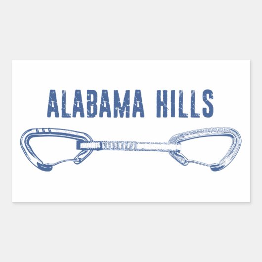 Alabama Hills Klim Quickdraw Rechthoekige Sticker (Voorkant)
