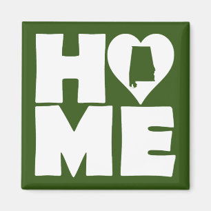 Alabama Home Heart State Fridge Magnet Magneet