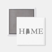 Alabama Home Word State Silhouette Magneet (Voorkant / Achterkant)