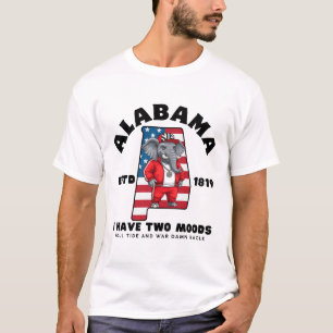 Alabama: ik heb twee stemmingen t-shirt