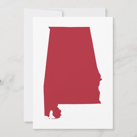 Alabama in het rood kaart (Voorkant)