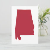 Alabama in het rood kaart (Staand voorkant)