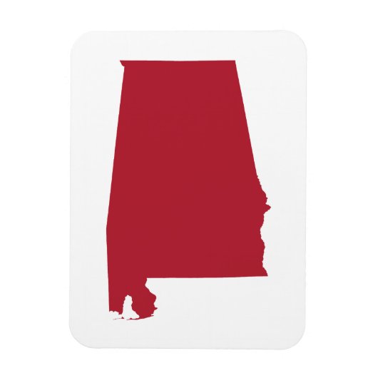 Alabama in het rood magneet (Verticaal)