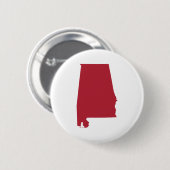 Alabama in het rood ronde button 5,7 cm (Voorkant /achterkant)