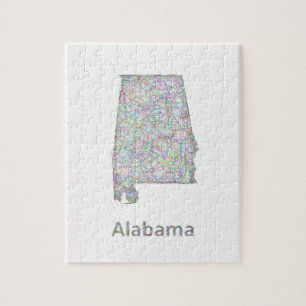 Alabama-kaart Legpuzzel