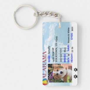 Alabama License Pet Tag Sleutelhanger