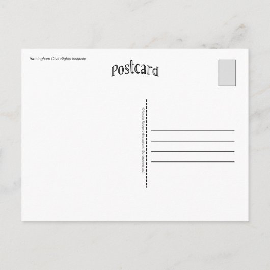 Alabama Map Art Briefkaart (Achterkant)