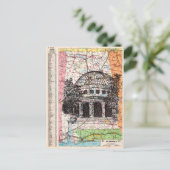 Alabama Map Art Briefkaart (Staand voorkant)