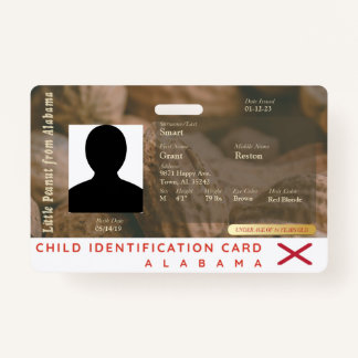Alabama- Mijn kleine pinda kind ID Badge