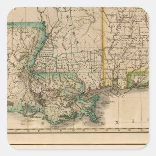Alabama, Mississippi, Louisiana Vierkante Sticker