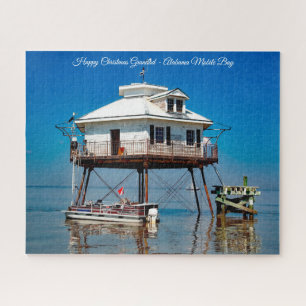 Alabama Mobile Bay Happy Kerstmis Legpuzzel