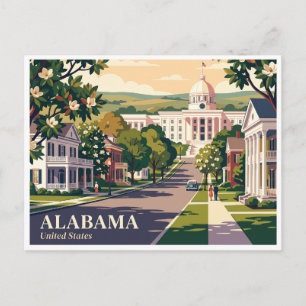 Alabama — Montgomery in vintage stijl Briefkaart