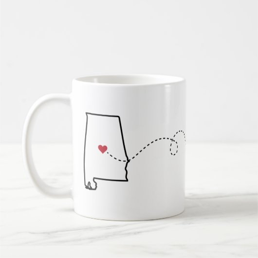 Alabama naar Pennsylvania - Mok van de Coffee Hear (Links)