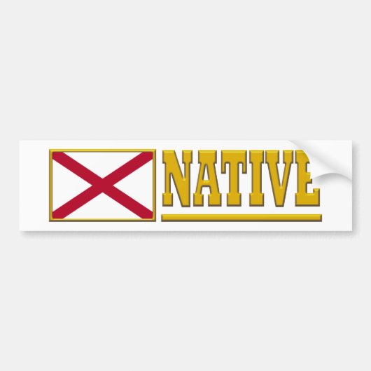 Alabama Native Bumpersticker (Voorkant)