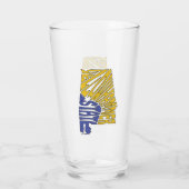 Alabama Nickname Word Art Glas (Achterkant)