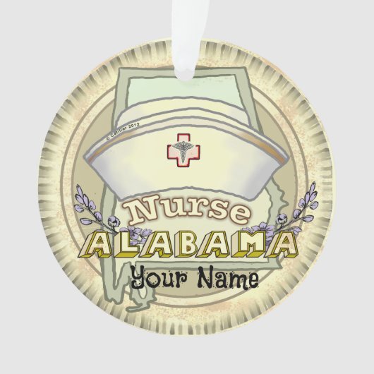 Alabama Nurse Ornament (voorkant)