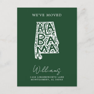 ALABAMA Onze adreswijziging Briefkaart