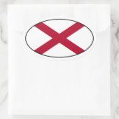 Alabama Oval Flag Sticker (Tas)