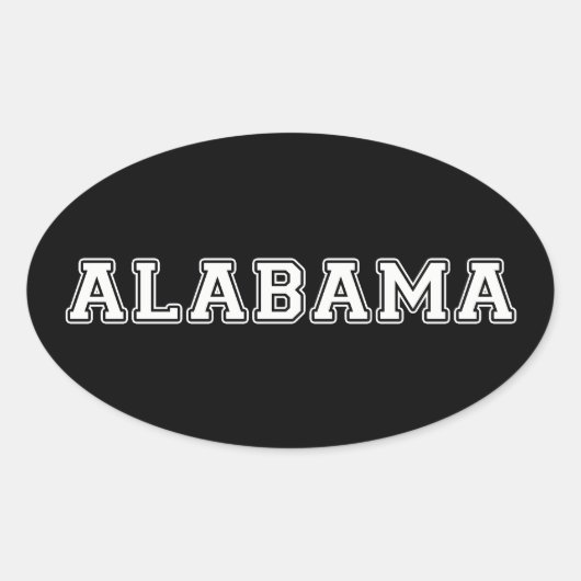Alabama Ovale Sticker (Voorkant)