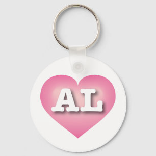 Alabama Pink Fade Heart - Ik hou van AL Sleutelhanger