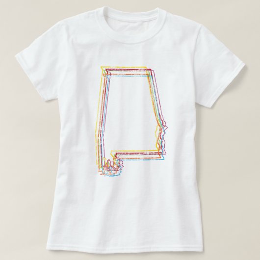 alabama pride blur t-shirt (Design voorkant)