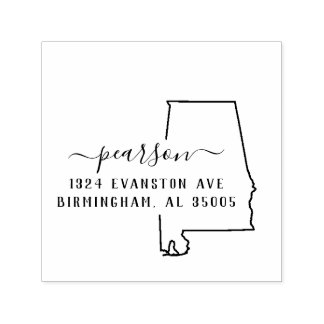 Alabama retouradres stempel zelf-inkt