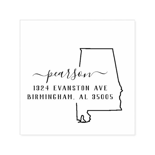 Alabama retouradres stempel zelf-inkt (Design)