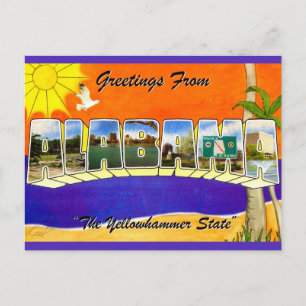 Alabama Retro Groet Briefkaart