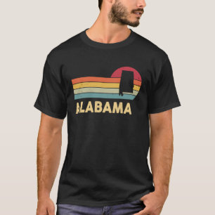 ALABAMA Retro  US State Map Alabama Patriot T-shirt