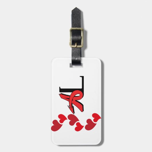 ALABAMA ROOD HART VAN DIXIE BAGAGELABEL (Voorkant verticaal)