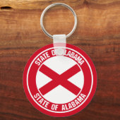 Alabama Round Emblem Sleutelhanger (Voorkant)