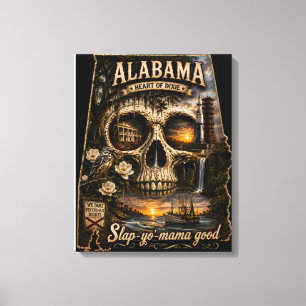 Alabama Schedel Illusie Astigmatisme TOESTAND va Canvas Afdruk