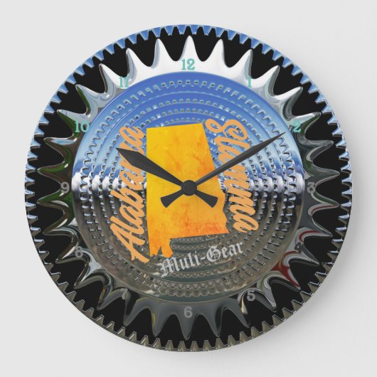 Alabama Slamma Multi-Gear Clock Grote Klok (Voorkant)