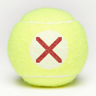 Alabama: St Andrew Crimson Cross Vlag Tennisballen
