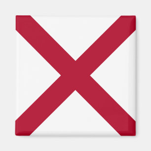 Alabama: St Andrews Kruisvlag van de Rode Kruisvla Magneet