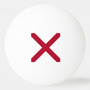 Alabama: St Andrews Kruisvlag van de Rode Kruisvla Pingpongballen