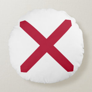 Alabama: St Andrews Kruisvlag van de Rode Kruisvla Rond Kussen