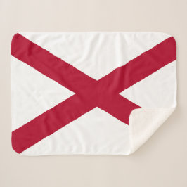 Alabama Staat Vlag Print Patriottisch Sherpa Deken