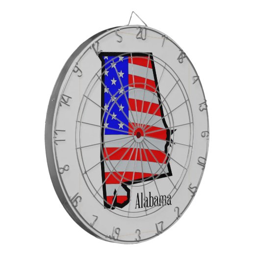 Alabama Stars en Stripes Dartbord (Voorkant Links)