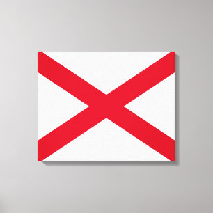 Alabama State Flag Design Canvas Afdruk