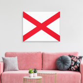Alabama State Flag Design Canvas Afdruk (Insitu (Woonkamer))
