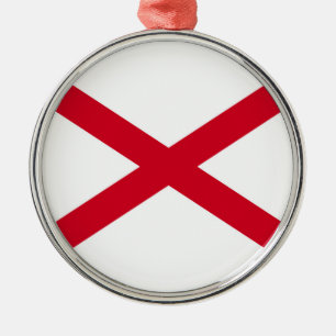 Alabama State Flag Design Decor Metalen Ornament