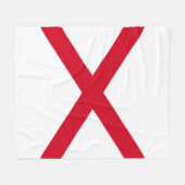 Alabama State Flag Design Fleece Deken (Voorkant (Horizontaal))