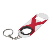 Alabama State Flag Design Mini Flessenopener (Voorkant Gekanteld)