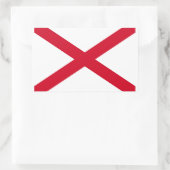 Alabama State Flag Design Rechthoekige Sticker (Tas)