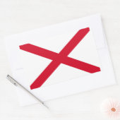 Alabama State Flag Design Rechthoekige Sticker (Envelop)